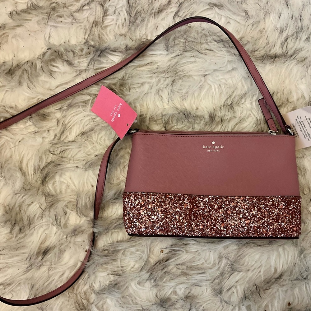 Kate Spade Pink Glitter Crossbody Bag